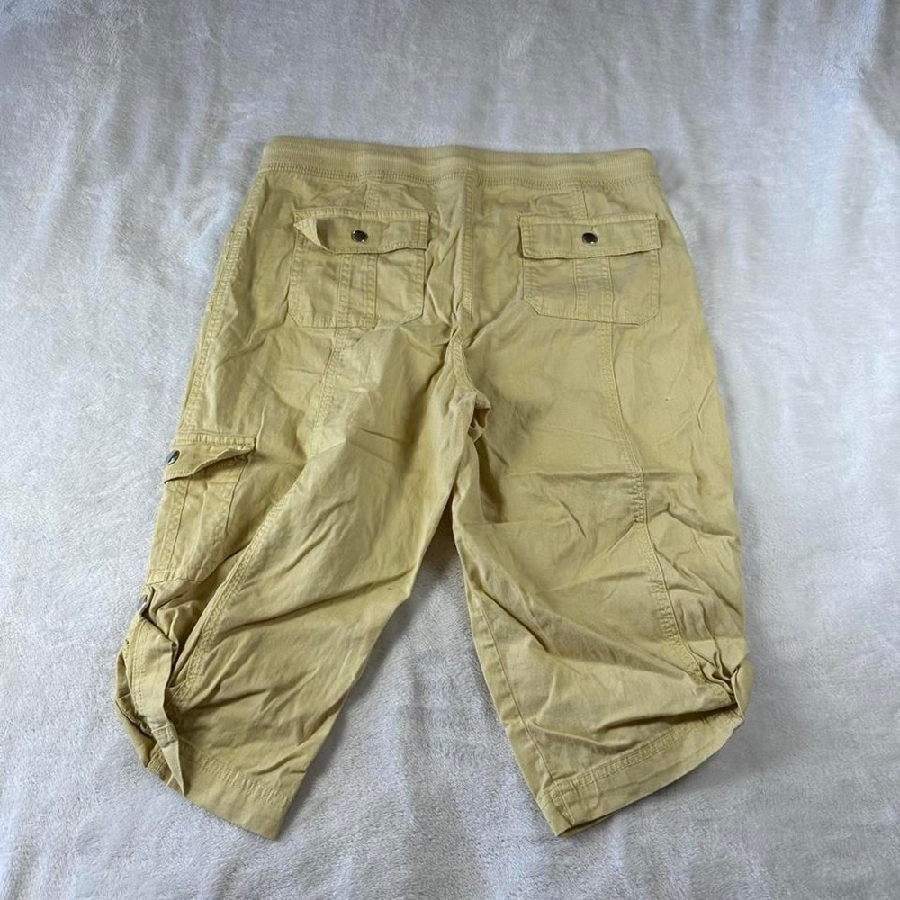 Hasting & Smith butter yellow cargo capri gaucho pants y2k mcbling grunge fairy - Picture 5 of 5